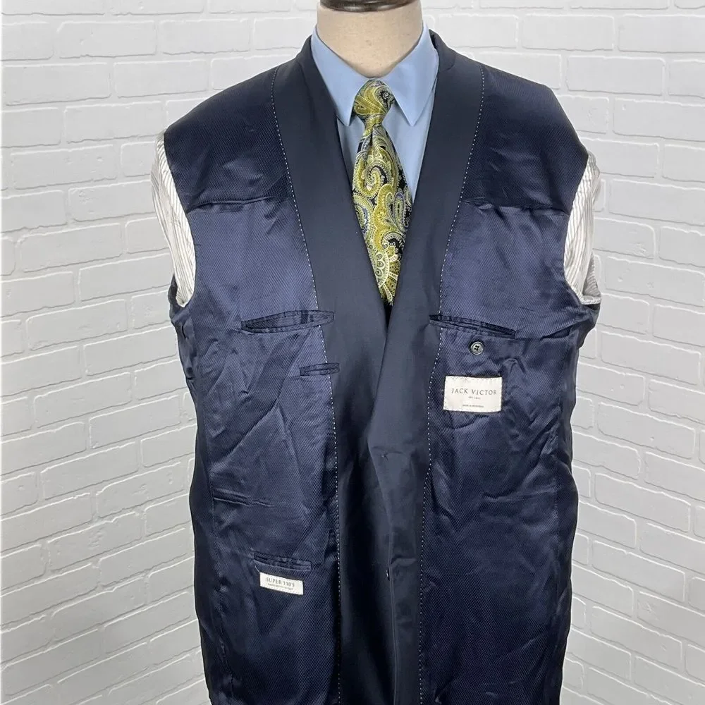 Jack Victor Blazer Men 48L Blue Gibson Super 110s Wool Clasisc Career‎ Canada